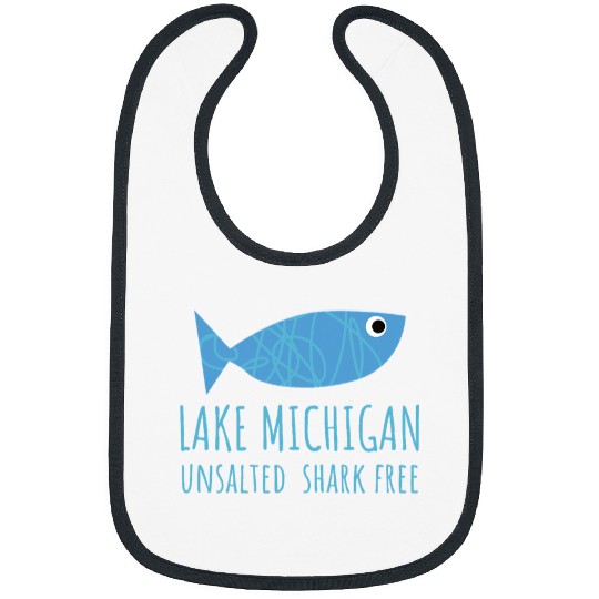 Fishing Fun Ocean Shark Fishing Lake Michigan Unsalted Shark frees Great Lakes Fishing Lover Bibs