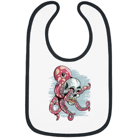 Octopus Pet Tentacle Skull Urban Metal Punk Grunge Biker Bibs