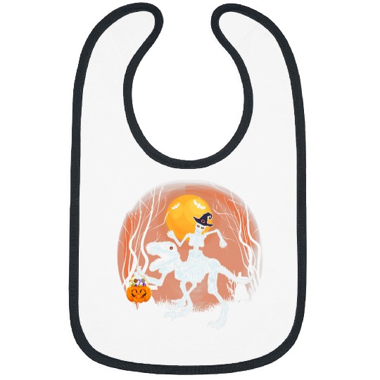 Dinosaur Pet Skull Halloween Costume Skeletons Riding Mummy Dinosaur T rexs Boys Bibs