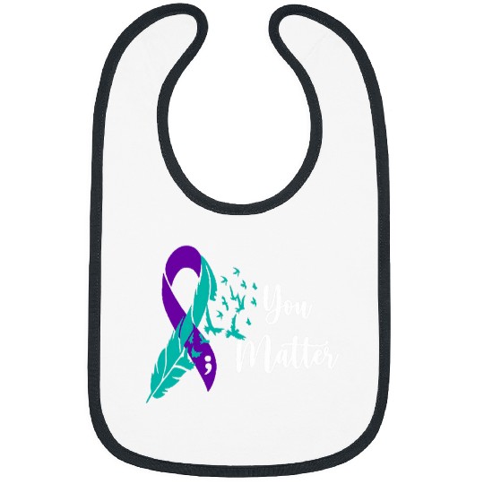 suicides Prevention 988 Ribbon You Matter Ribbon Mental Health Bibs