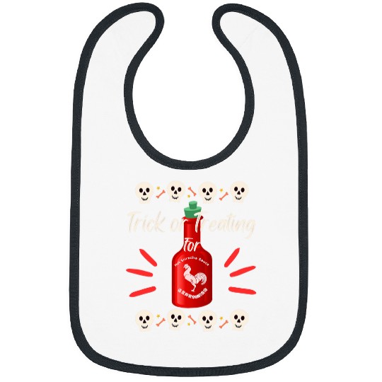 Chicken Pet Trick or treating for siracha sriracha rooster sauce green Bibs