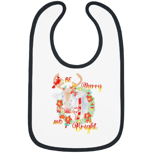 Cow Pet Be s Merry And Bright Cow Christmas Heifers Decoration Bibs