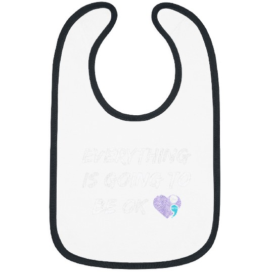 suicides Prevention 988 Ribbon Everything Is Going To Be Ok You Matter suicides Prevention 1 Bibs