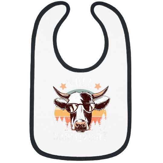 Cow Pet Beef Cattle Farm Farmer Fully Motivated Farmer Bibs