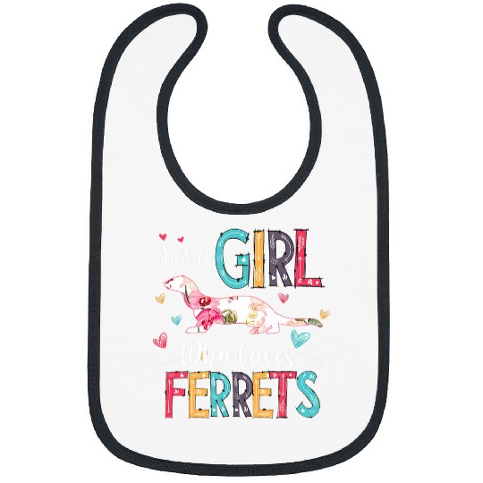 Ferret Pet just a girl who loves ferrets lovers girls Bibs