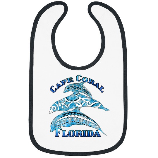 Dolphin Pet Gift Cape Coral Florida Vacation Tribal Bibs