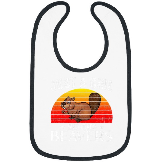 Beaver Pet Retro Just A Girl Who Loves Beavers Beaver Funny Women Bibs