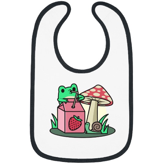 Frog Pet Cottagecore Aesthetic Mushroom Frog Toad Mycology Mycology Bibs