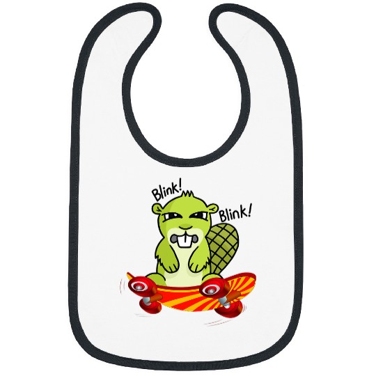 Beaver Pet Blink Blink Skaters Fun longboard skateboard gifts Bibs