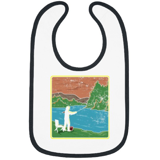 Fishing Fun Ocean Fish Lover Trout Fishing Deep Sea Bass Fisherman 1 Bibs