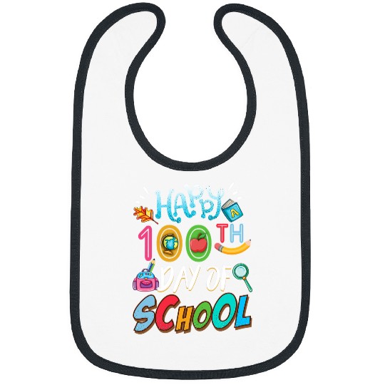 Book Fun 100 Days Of School Teachers And Students Book Apples Funny Bibs