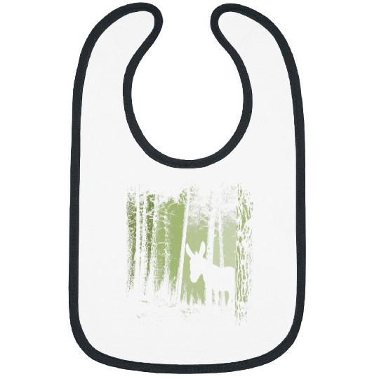 Donkey Pet Twilight Forest Wildlife Donkey Mule Silhouette Bibs