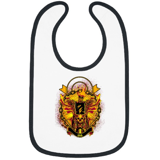 Skull Rider Motorcycle vintages Classic Rock Music Gift Bibs