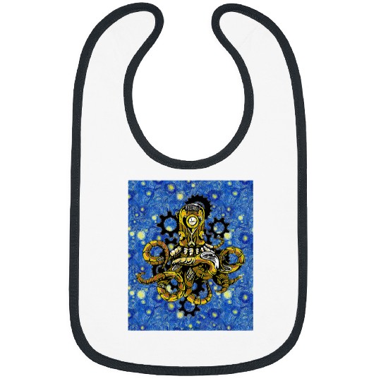 Octopus Pet Starry Night Mechanical Octopus steampunk Bibs