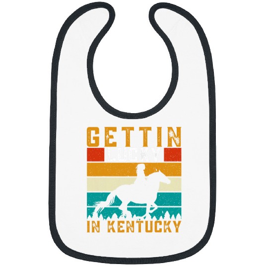 Horse Pet gettin lucky in kentucky 2derby 2horse racing Bibs