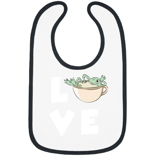 Frog Pet Cottagecore Aesthetic Love Frog Laying In A Tea Cup Frogcore Bibs
