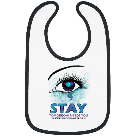 suicides Prevention 988 Ribbon Eye Stay Tomorrow Needs You Bibs