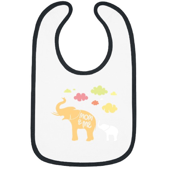 Elephant Mammal Mom And Me Cute Elephant Animal Matching Mommy Mama Mother Bibs