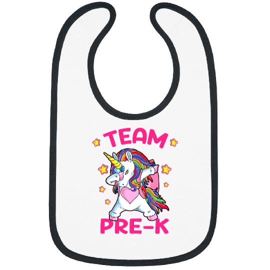 Unicorn Pet Team PreK PreSchool Teacher Student Back To School Unicorn 1 Bibs