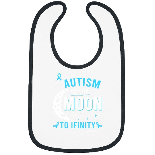 Autism Puzzle I Love Someone With Autism To Moon And Back Autism Awareness Bibs
