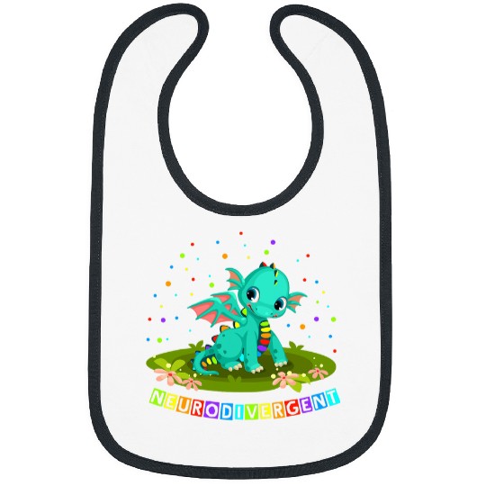 Autism Puzzle Neurodivergent Autism Awareness Month Cute Dragon Costume Bibs