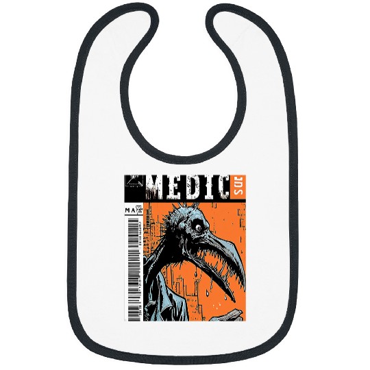 Book Fun Medic Comic Book Plague Doctor Healer Magazine Style Art 06 Bibs
