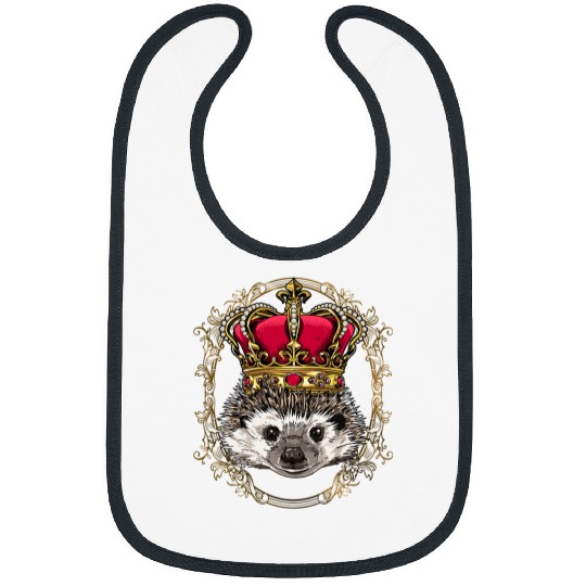 Hedgehog Pet King Queen Hedgehogs Princess Mammal Animal Hedgehogs Lover Bibs