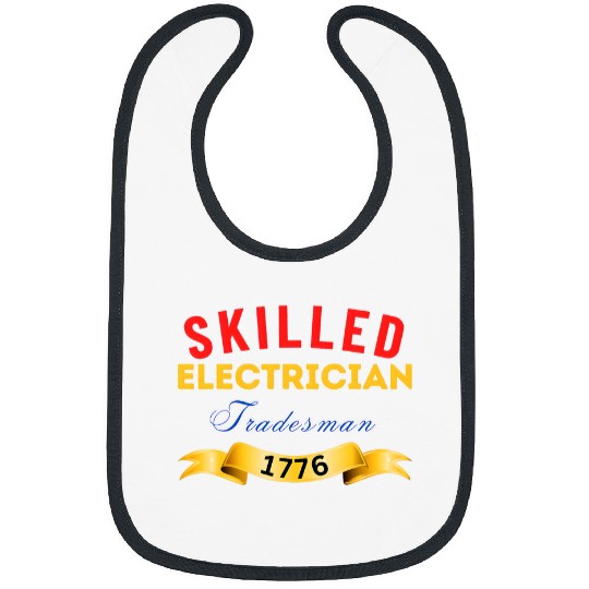 Black Electrician Skilled Designation Black and Proud Bibs