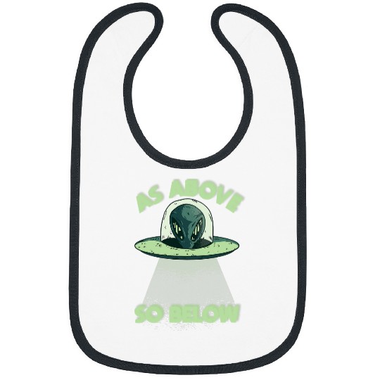 Aliens UFO as above so below funny space costume Bibs