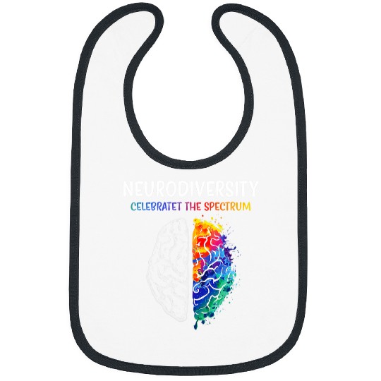 Autism Puzzle Neurodiversity celebrate the spectrum Brain Bibs
