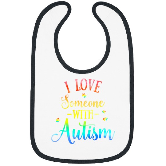 Autism Puzzle I Love Someone with Autism Awareness Men Women Kids8 Bibs