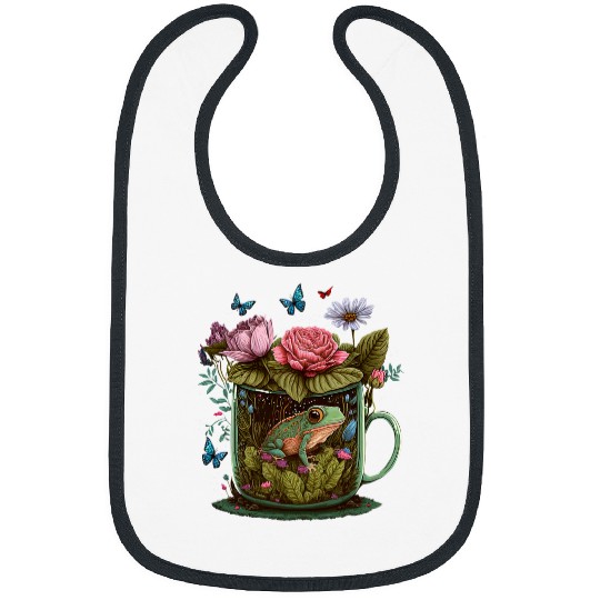 Frog Pet Cottagecore Frog Toad and Teacup Cute Forestcore Aesthetics Bibs