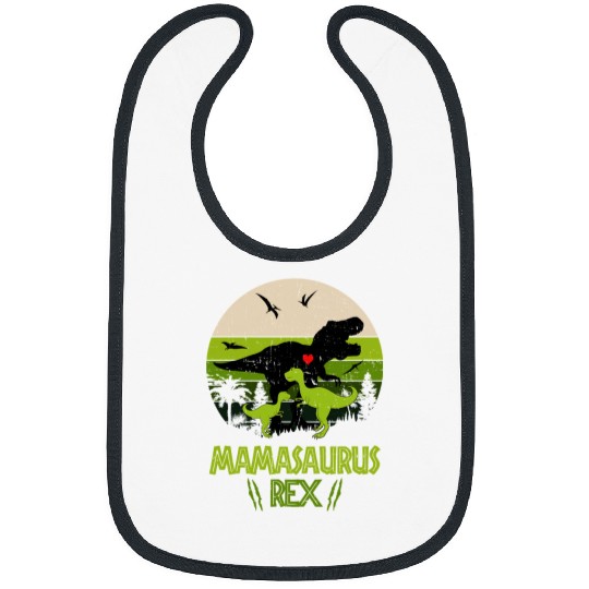Dinosaur Pet Mamasaurus rexs Dinosaur 2 Kids Retro vintages Bibs