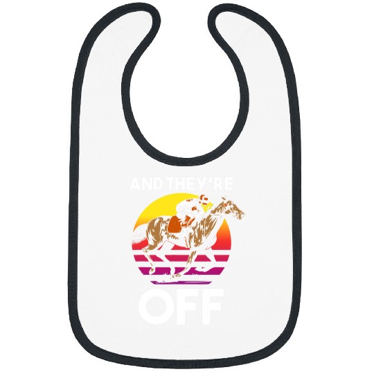 Horse Pet Racing Racer Horse Jockey Equestrian Retro Race Day Bibs