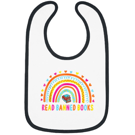 Book Fun I Read Banned Books vintages Rainbow Reading Bibs