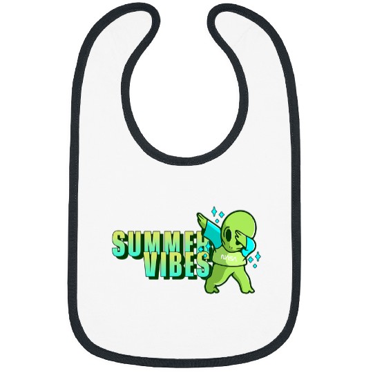 Aliens UFO Funny  Alien Summer Vibes UFO Vacay Mode Holiday Nasa Bibs