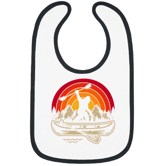 Bigfoot Pet Kayaking Boat Sasquatch Canoeing Retro Bigfoot With Canoe Bibs