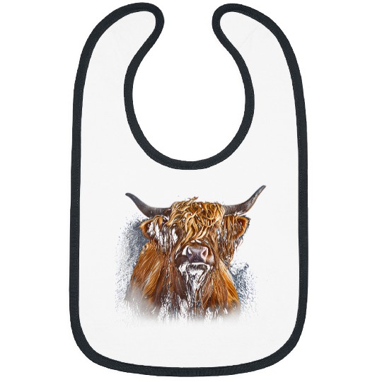 Cow Pet Scottish Highland Cattle Hairy Cow Breeders Farmer Farm 02 Bibs