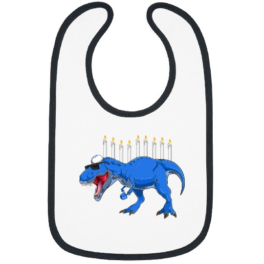 Dinosaur Pet Menorasaurus rexs Hanukkah Chanukah Jewish Menorah Candles Bibs