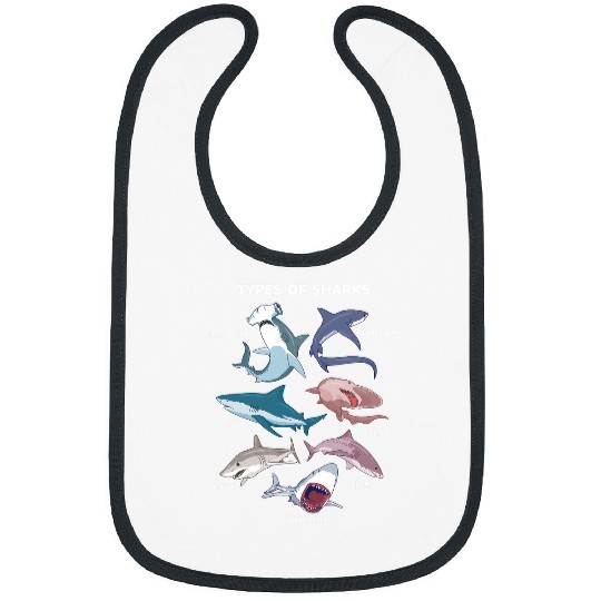 Shark Pet Types Of Sharks Great White Hammerhead Tiger Bull Shark Meg Bibs