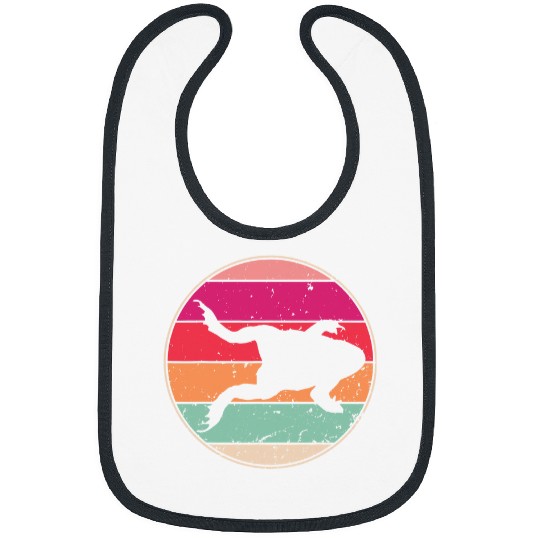 Frog Pet vintages Frog Retro Frog Silhouette Animal Lover 80s 90s Bibs