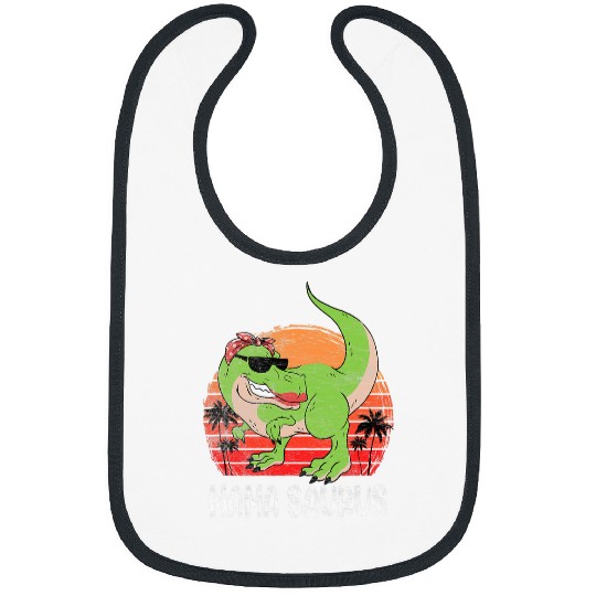 Dinosaur Pet Mama Saurus T rexs Dinosaur Mamasaurus Mothers Day Women Bibs