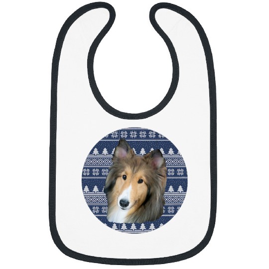Shetland Sheepdog Pet Beautiful Sable Shetland Sheepdog With Argyle Background Bibs