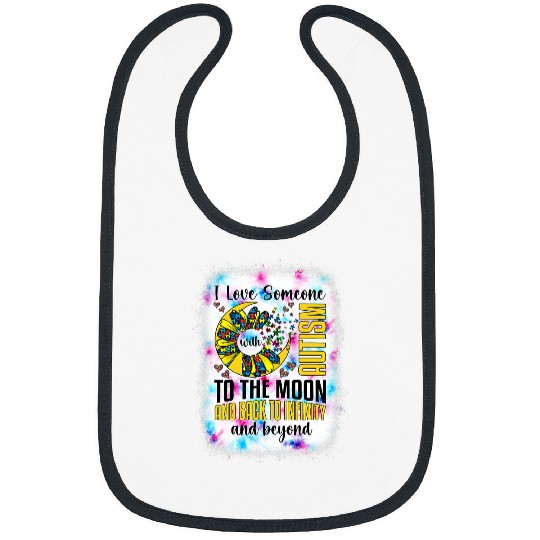 Autism Puzzle I Love Someone With Autism Moon And Back Support Bibs