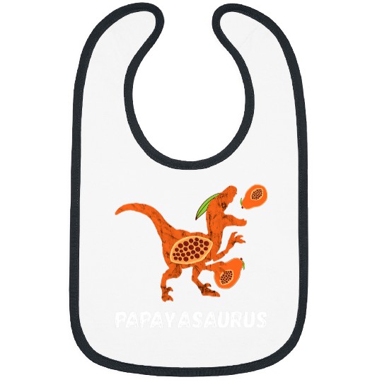 Dinosaur Pet Papaya Dino TRex Papaya Fruit Summer Fruit Fruit Lover Bibs