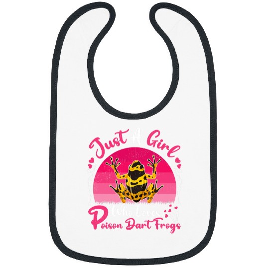 Frog Pet vintages Retro Just A Girl Who Loves Poison Dart Bibs