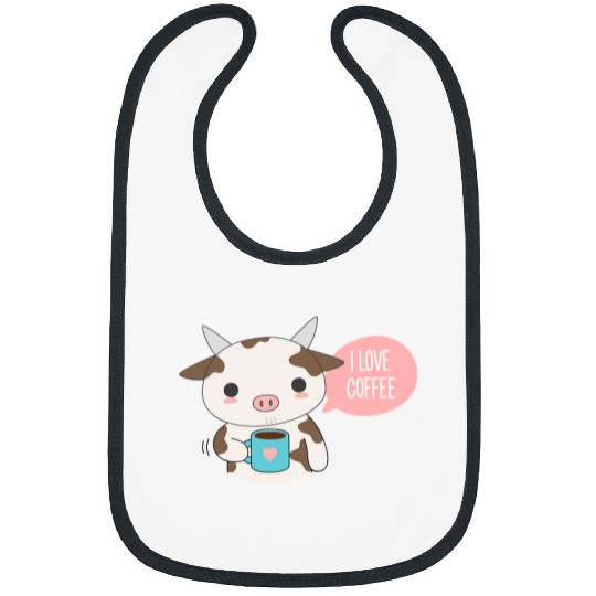 Cow Pet drinking Coffee Bibs