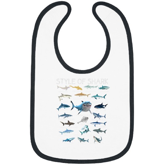 Shark Pet Types Of Sharks Educational Cute Shark Sea for Kids Boys Bibs