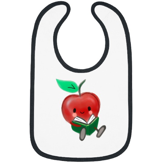 Book Fun Apple Picking Crew Library Teacher Reader Nerd Bibs