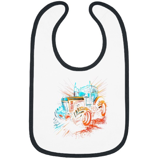 Tractor Fun driving Farmer Farming Bibs